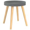 vidaXL Tavolino Grigio 38x38x40cm Legno Multistrato e Massello di Pino