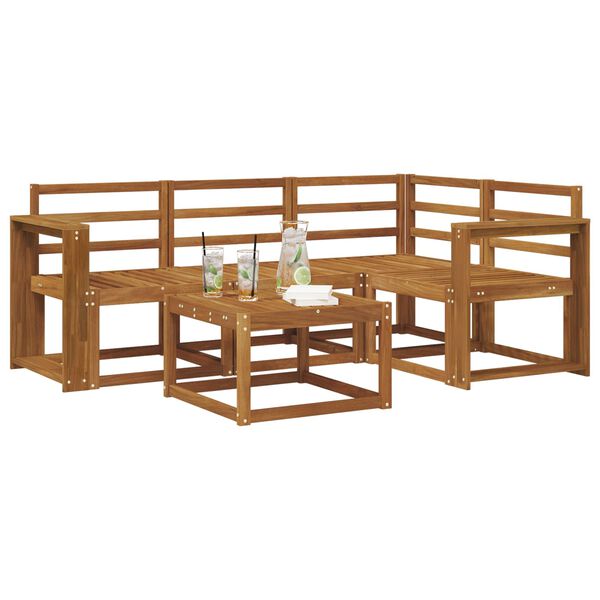 vidaXL Set di divani da esterno 5 pcs Naturale