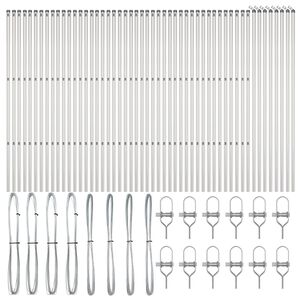 vidaXL Palo della recinzione 52 pcs Grigio 3,2 x 3,2 x 170 cm