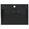 vidaXL Lavandino 50x38x11 cm Blocco in Marmo/Minerale Nero Opaco