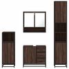 vidaXL Set Mobili da Bagno 4 pz Rovere Marrone in Legno Multistrato