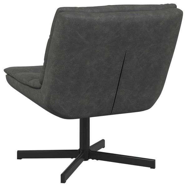 vidaXL Sedia girevole Nero 63 x 75 x 76 cm PU Antico