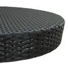 vidaXL Set Bar da Giardino 5 pz in Polyrattan Nero