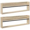 vidaXL Scaffale per riviste 2 pz Rovere Sonoma 100 x 12 x 30 cm