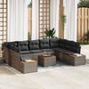 vidaXL Set Divano da Giardino con cuscino 5 pcs Grigio Polyrattan
