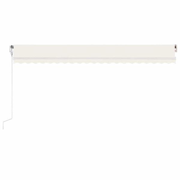 vidaXL Tenda Automatica con Sensore Vento e LED 500x350 cm Crema