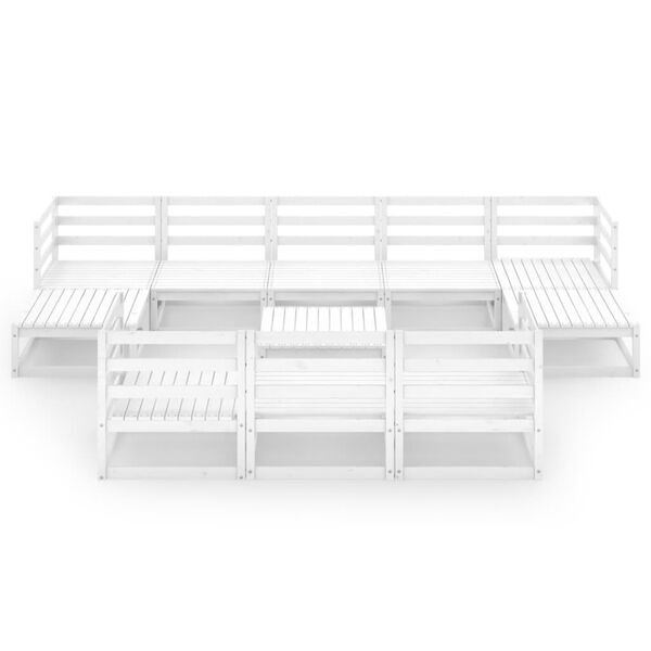 vidaXL Set Divani da Giardino 11 pz in Legno Massello di Pino