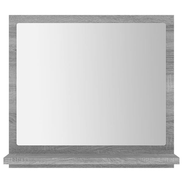vidaXL Specchio da Bagno Grigio Sonoma 40x10,5x37 cm Legno Multistrato