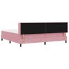 vidaXL Letto a molle con materasso Rosa 200 x 200 cm Velluto