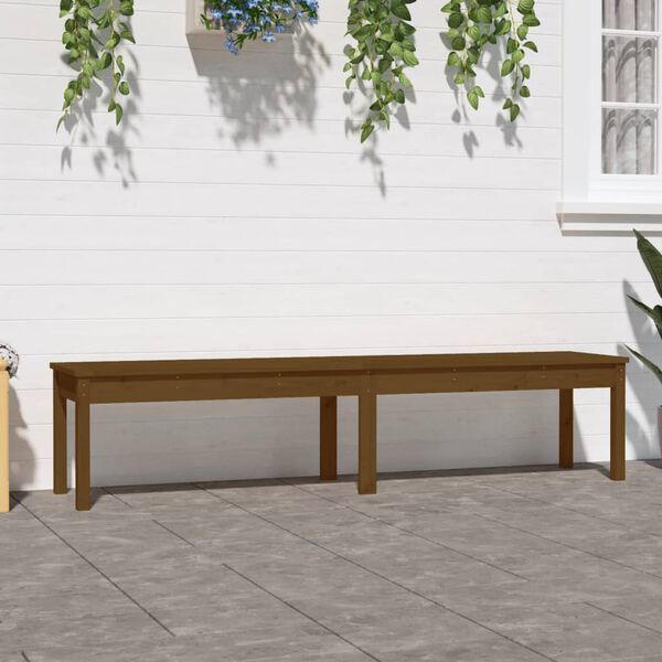 vidaXL Panca Giardino 2 Posti Ambra 203,5x44x45cm Legno Massello Pino