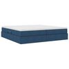 vidaXL Letto con contenitore e materasso Blu 200 x 200 cm Poliestere
