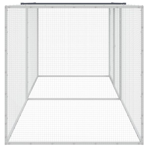 vidaXL Gabbia per polli con tetto antracite 203x98x90 cm in acciaio zincato
