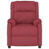 vidaXL Poltrona Alzapersona Rosso Vino Similpelle
