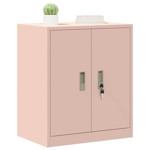 vidaXL Armadio Rosa 60 x 40 x 70 cm Acciaio