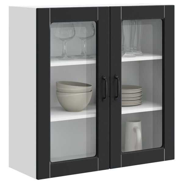 vidaXL Mobile da cucina Nero 80 x 31 x 80 cm Legno multistrato