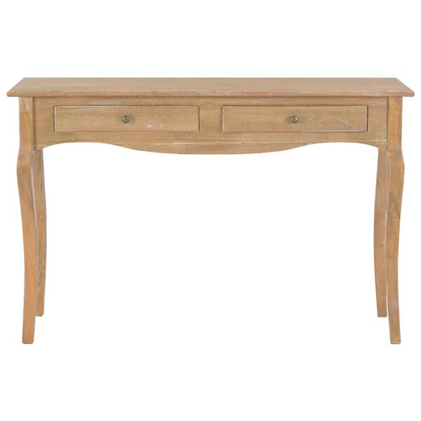 vidaXL Tavolo Consolle 2 Cassetti 110x35x76 cm Legno Massello di Pino