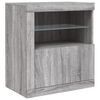 vidaXL Credenza con Luci LED Grigio Sonoma 181,5x37x67 cm