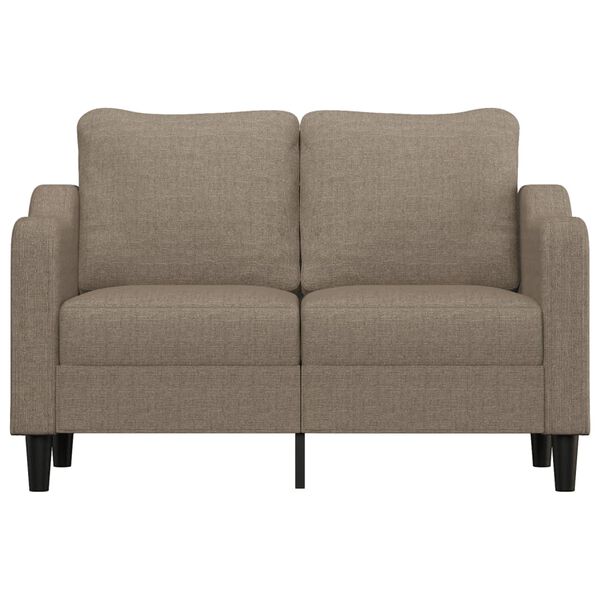 vidaXL Divano a 2 Posti Tortora 120 cm in Tessuto