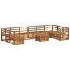 vidaXL Set divani Naturale Legno di Acacia Massello