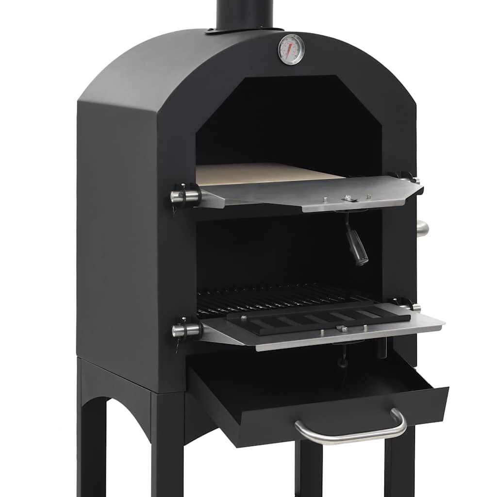 vidaXL Forno Pizza Esterno a Carbonella con Pietra Refrattaria | vidaXL.it