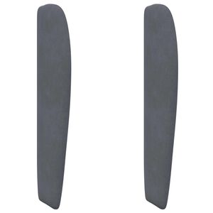 vidaXL Orecchia della Testata Grigio Sfumato 80 x 23 x 6 cm Velluto