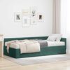 vidaXL Struttura Letto Angolare con Materasso 2 pcs Verde Velluto