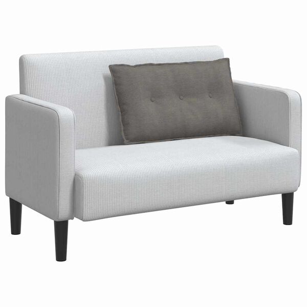 vidaXL Cuscino per Schiena Grigio chiaro 80 x 50 cm Tessuto in Cords