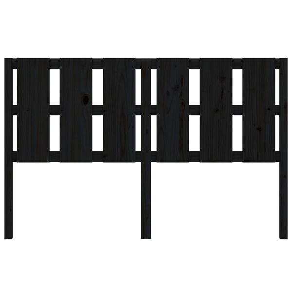 vidaXL Testiera per Letto Nera 155,5x4x100cm in Legno Massello di Pino