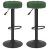 vidaXL Sgabelli da Bar 2 pz Verde Scuro in Velluto