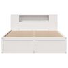 vidaXL Letto senza Materasso Bianco 135x190 cm Legno Massello di Pino