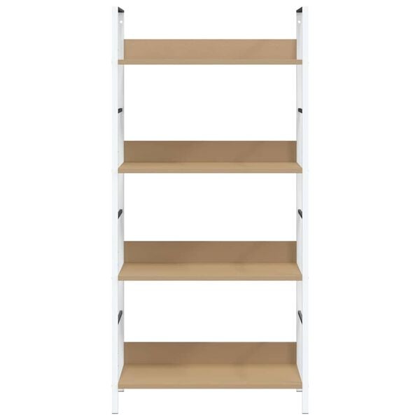 vidaXL Scaffale Libri 4 Ripiani Rovere 60x27,6x124,5 Legno Multistrato