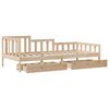 vidaXL Dormeuse con Cassetti 80x200 cm in Legno Massello di Pino