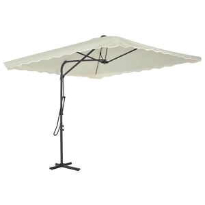 vidaXL Ombrellone da Esterni con Palo in Acciaio 250x250 cm Sabbia