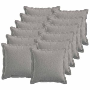 vidaXL Federa 12 pz HOUTEN Grigio Nuvola 40 x 40 cm Lino