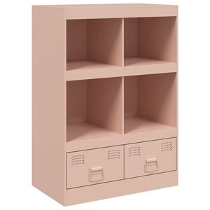 vidaXL Credenza Rosa 67x39x95 cm in Acciaio
