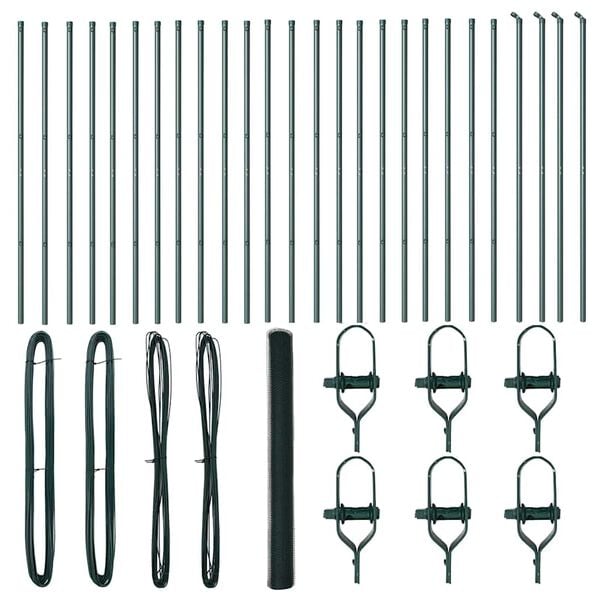 vidaXL Palo della recinzione Verde 50 x 1,6 m (rete da 25 mm)