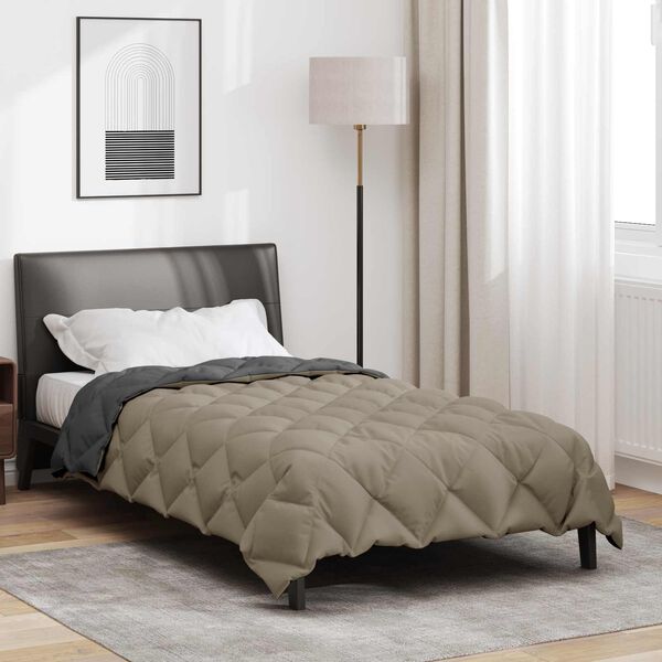 vidaXL Duvet Invernale Grigio chiaro e Antracite 220 x 140 cm