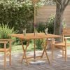 vidaXL Tavolo da Giardino Pieghevole Grigio 110x110x75cm Massello Teak