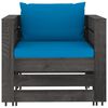 vidaXL Set Salotto da Giardino 6pz con Cuscini Legno Impregnato Grigio