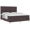 vidaXL Letto a molle con materasso Marrone Scuro 180 x 200 cm Tessuto