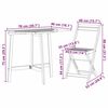 vidaXL Set bistrot 3 pcs Marrone legno massello di acacia