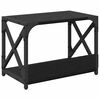 vidaXL Supporto per Stampante Rovere Nero 44 x 26 x 31.5 cm
