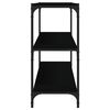 vidaXL Mobile Porta Libri Nero 80x33x70,5 cm Legno Multistrato Acciaio