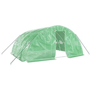 vidaXL Serra con Telaio in Acciaio Verde 20 m&sup2; 5x4x2,3 m