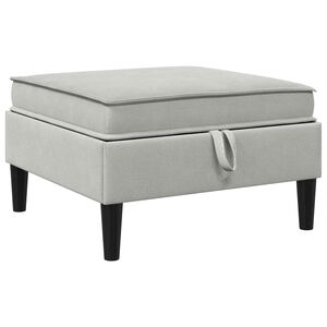 vidaXL Pouf con Storage Grigio chiaro Velluto