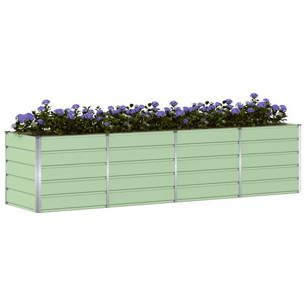 vidaXL Fioriera Verde 240 x 80 x 75 cm Acciaio