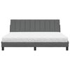 vidaXL Letto con Materasso Hanko Grigio Scuro 180x200 cm Tessuto