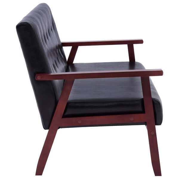 vidaXL Set di Divani 3 pz Nero in Similpelle