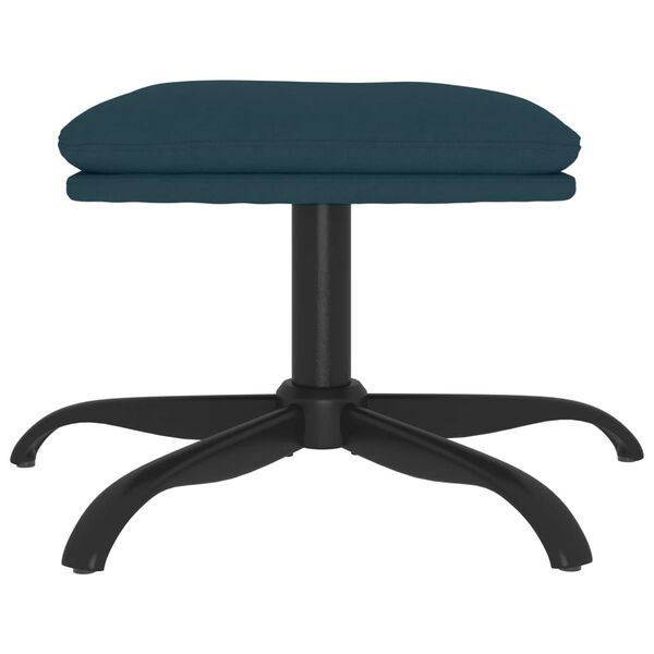 vidaXL Poggiapiedi Blu 60x60x36 cm in Velluto