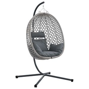 vidaXL Sedia uovo sospesa polyrattan 104 x 100 x 191 cm